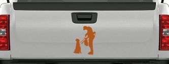 Foul Duck Bird Hunter with Dog Hunting Car or Truck Window Decal Sticker (Nut Brown)