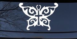 Butterfly Wings with Cross Body Christian Car or Truck Window Decal Sticker