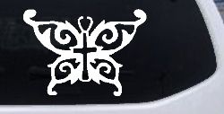 Butterfly Wings with Cross Body Christian Car or Truck Window Decal Sticker
