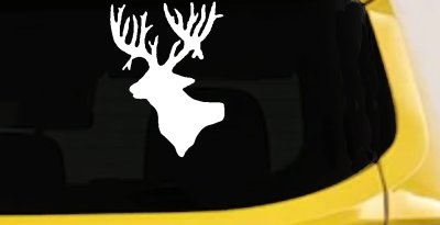 Deer Head Hunting Car or Truck Window Vinyl Decal Sticker