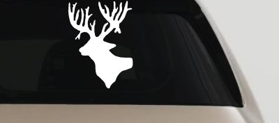 Deer Head Hunting Car or Truck Window Vinyl Decal Sticker