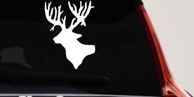 Deer Head Hunting Car or Truck Window Vinyl Decal Sticker