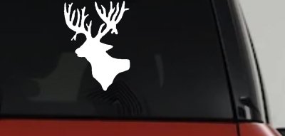 Deer Head Hunting Car or Truck Window Vinyl Decal Sticker