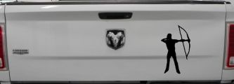 Bow Hunter Hunting Car or Truck Window Decal Sticker (Black)