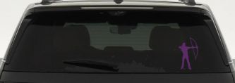 Bow Hunter Decal for Cars & Trucks - Vinyl Hunting Sticker (Violet)