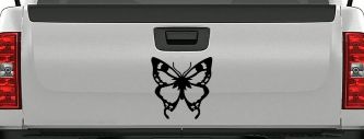 Monarch Butterfly Butterflies Car or Truck Window Decal Sticker (Black)