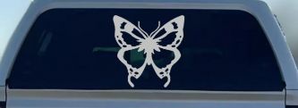 Monarch Butterfly Butterflies Car or Truck Window Decal Sticker (Light Gray)