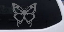 Monarch Butterfly Butterflies Car or Truck Window Decal Sticker (Silver)