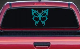 Monarch Butterfly Butterflies Car or Truck Window Decal Sticker (Turquoise Blue)