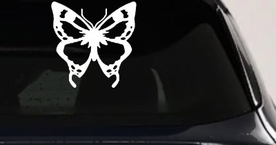 Monarch Butterfly Vinyl Decal Sticker for Car Truck Window Decor (White)