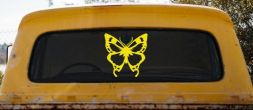 Monarch Butterfly Butterflies Car or Truck Window Decal Sticker (Yellow)