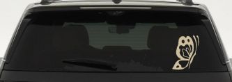 Butterfly Side Butterflies Car or Truck Window Decal Sticker (Desert Sand)