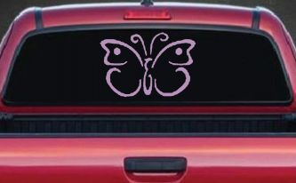 Butterfly Butterflies Car or Truck Window Decal Sticker (Lilac)