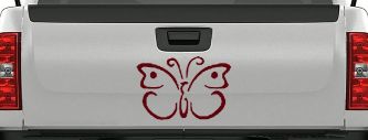 Butterfly Butterflies Car or Truck Window Vinyl Decal Sticker (Purple Red)