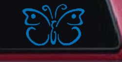 Butterfly Butterflies Car or Truck Window Decal Sticker (Sky Blue)