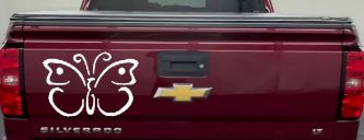Butterfly Butterflies Car or Truck Window Decal Sticker (White)