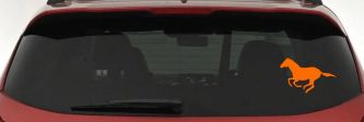 Horse Mustang Running Western Farm Ranch Rodeo Car or Truck Window Decal Sticker (Orange)