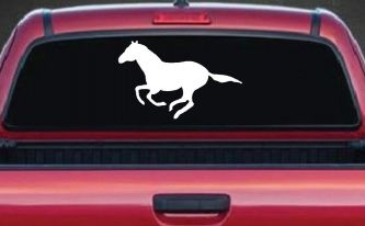 Horse Mustang Running Western Farm Ranch Rodeo Car or Truck Window Decal Sticker