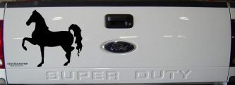 Horse Prancing Rodeo Ranch Farm Western Car or Truck Window Decal Sticker (Black)