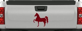 Horse Prancing Rodeo Ranch Farm Western Car or Truck Window Decal Sticker (Burgundy)
