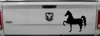 Horse Prancing Rodeo Ranch Farm Western Car or Truck Window Decal Sticker (Matte Black)