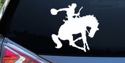 Bronco Bucking Bronc Rodeo Cowboy Western Farm Ranch Car or Truck Window Decal Sticker