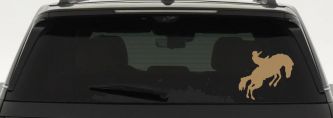 Rodeo Bucking Bronco Cowboy Western Farm Ranch Car or Truck Window Decal Sticker (Light Brown)