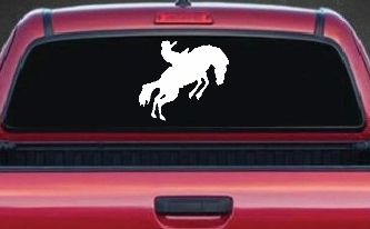Rodeo Bucking Bronco Cowboy Western Farm Ranch Car or Truck Window Decal Sticker