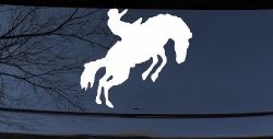 Rodeo Bucking Bronco Cowboy Western Farm Ranch Car or Truck Window Decal Sticker