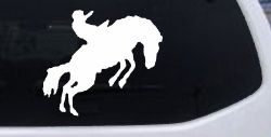 Rodeo Bucking Bronco Cowboy Western Farm Ranch Car or Truck Window Decal Sticker