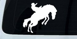 Rodeo Bucking Bronco Cowboy Western Farm Ranch Car or Truck Window Decal Sticker
