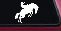 Rodeo Bucking Bronco Cowboy Western Farm Ranch Car or Truck Window Decal Sticker
