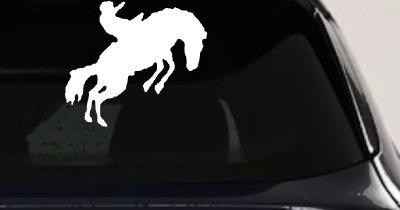 Rodeo Bronco Cowboy Truck Decal Western Farm Ranch Window Sticker