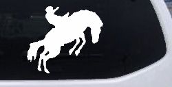 Rodeo Bucking Bronco Cowboy Western Farm Ranch Car or Truck Window Decal Sticker