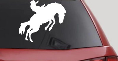 Rodeo Bronco Cowboy Truck Decal Western Farm Ranch Window Sticker
