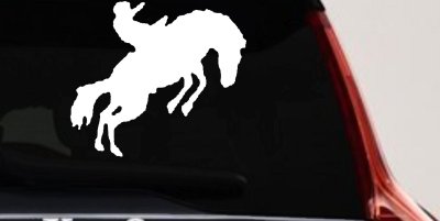 Rodeo Bronco Cowboy Truck Decal Western Farm Ranch Window Sticker
