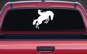 Rodeo Bucking Bronco Cowboy Western Farm Ranch Car or Truck Window Decal Sticker