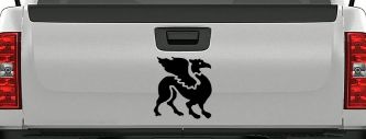 Griffin Car Truck Window Decal Sticker - Vinyl Art for Vehicles (Matte Black)