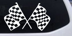 Racing Flags Car or Truck Window Decal Sticker
