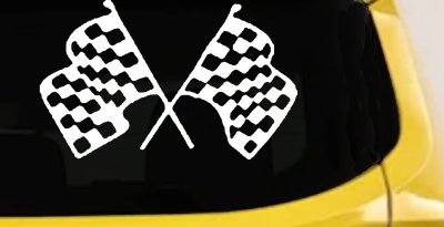 Racing Flags Car Truck Window Decal Vinyl Sticker Auto Decor