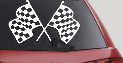 Racing Flags Car Truck Window Decal Vinyl Sticker Auto Decor