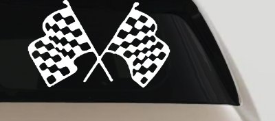 Racing Flags Car Truck Window Decal Vinyl Sticker Auto Decor