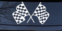 Racing Flags Car or Truck Window Decal Sticker