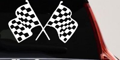 Racing Flags Car Truck Window Decal Vinyl Sticker Auto Decor