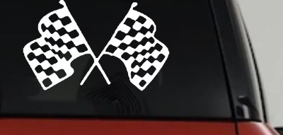 Racing Flags Car Truck Window Decal Vinyl Sticker Auto Decor