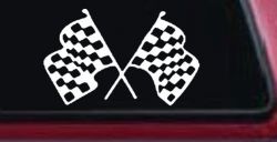 Racing Flags Car or Truck Window Decal Sticker