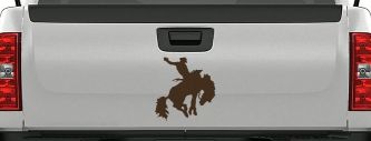 Rodeo Bucking Bronco Cowboy Western Farm Ranch Car or Truck Window Decal Sticker (Brown)