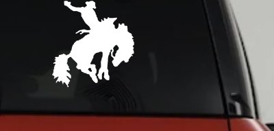 Bucking Bronco Cowboy Decal for Car Truck Window Western Ranch Sticker