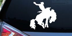 Rodeo Bucking Bronco Cowboy Western Farm Ranch Car or Truck Window Decal Sticker