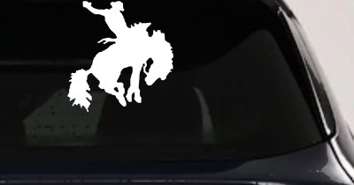 Bucking Bronco Cowboy Decal for Car Truck Window Western Ranch Sticker